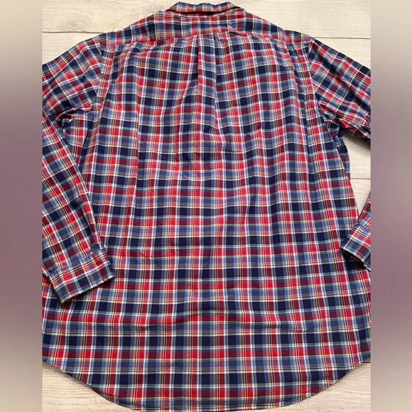 Ralph Lauren Men's Plaid Shirt in Red and Blue - Picture 3 of 10
